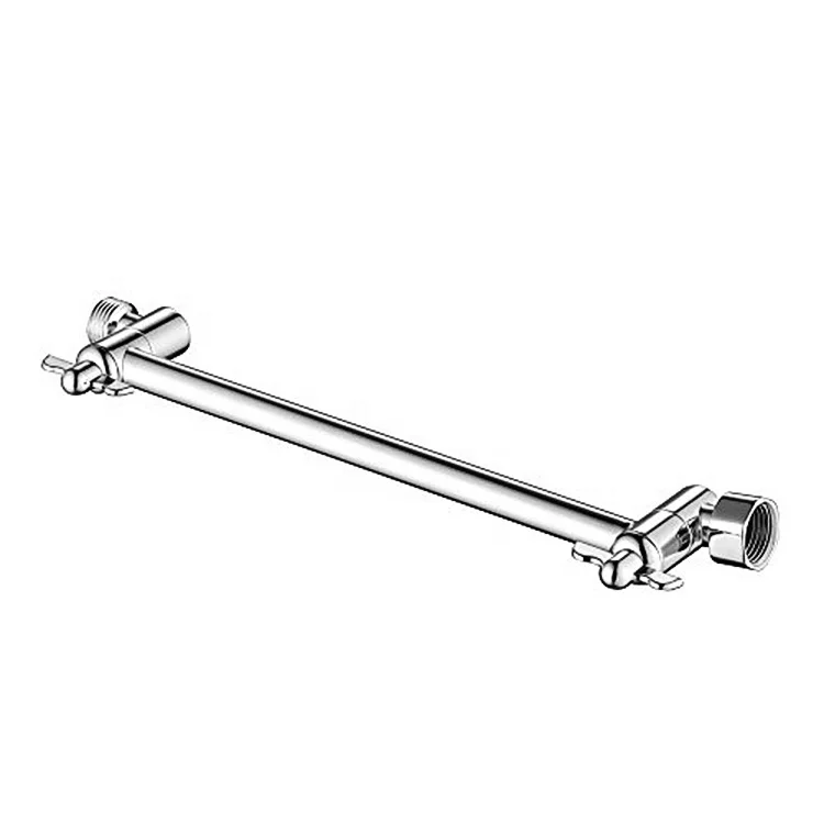 Redge  Copper plating adjustable extended shower arm top spray shower head holder with toothed extension rod