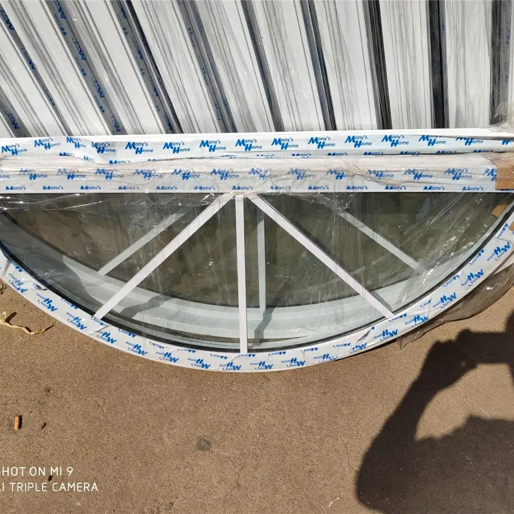 Wholesale high quality casement arch pvc windows with grill design