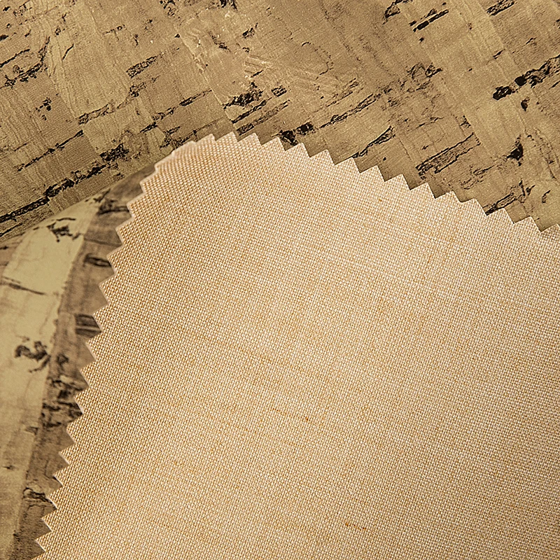 
Eco-friendly Elastic Natural Artificial Leather Fabric Synthetic PVC PU Cork Leather For Making Shoe Material 