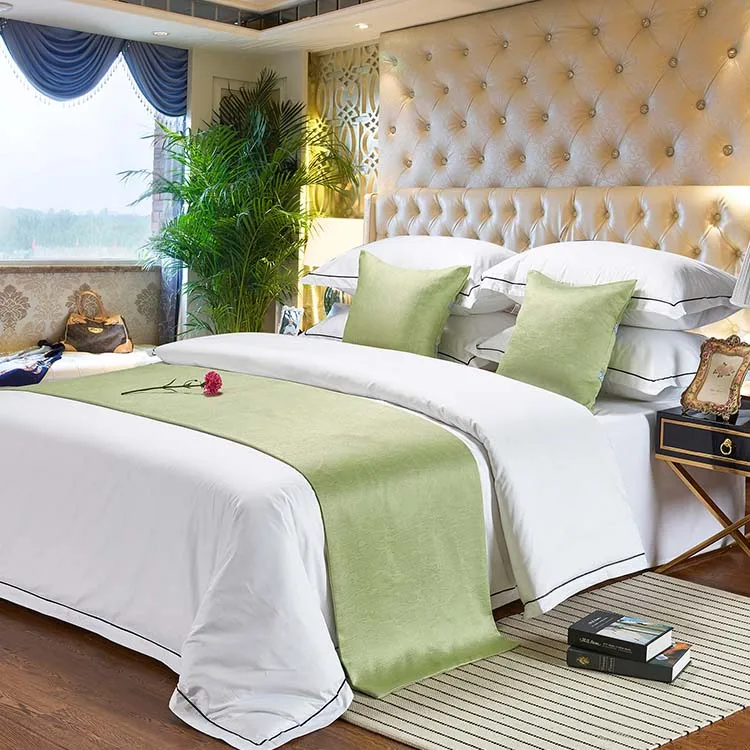 New arrival 400tc bedsheet 100 cotton bedding set used hotel linen for sale