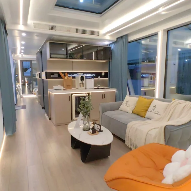 Waterproof Tiny House Space Capsule Steel Structure Prefab Container Houses Carport Villa Hotel Made Sandwich Panel 1-Year