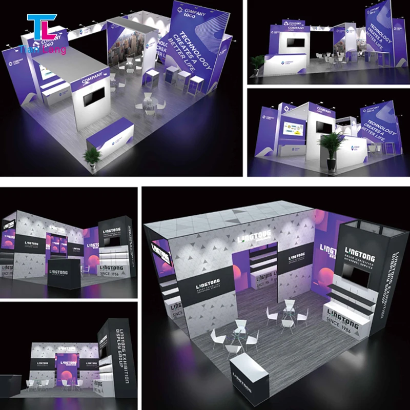 Tianlang modular lightweight fast installation aluminum frame portable modern booth equipment Aluminum frame trade modern booth