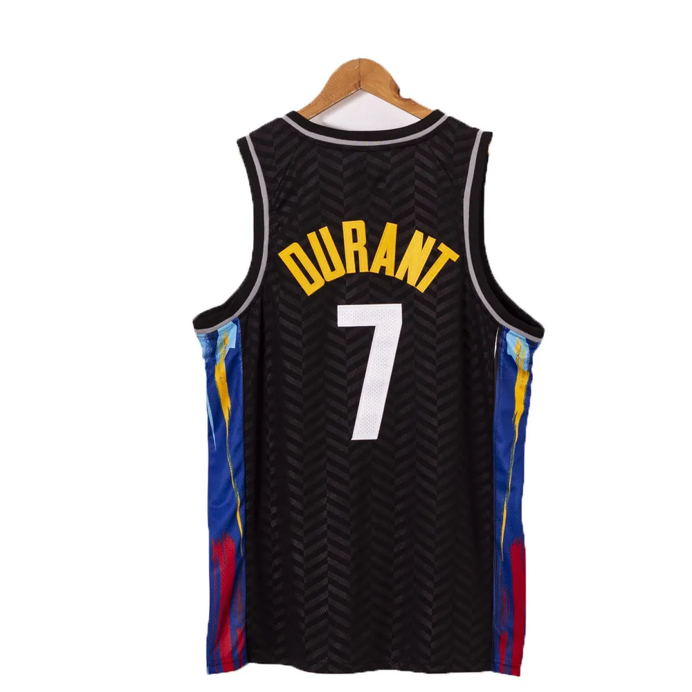 Оптовая продажа, новинка 2022, мужские футболки для баскетбола IRVING 11 Дюрант 7 Black #32 Erving Blue