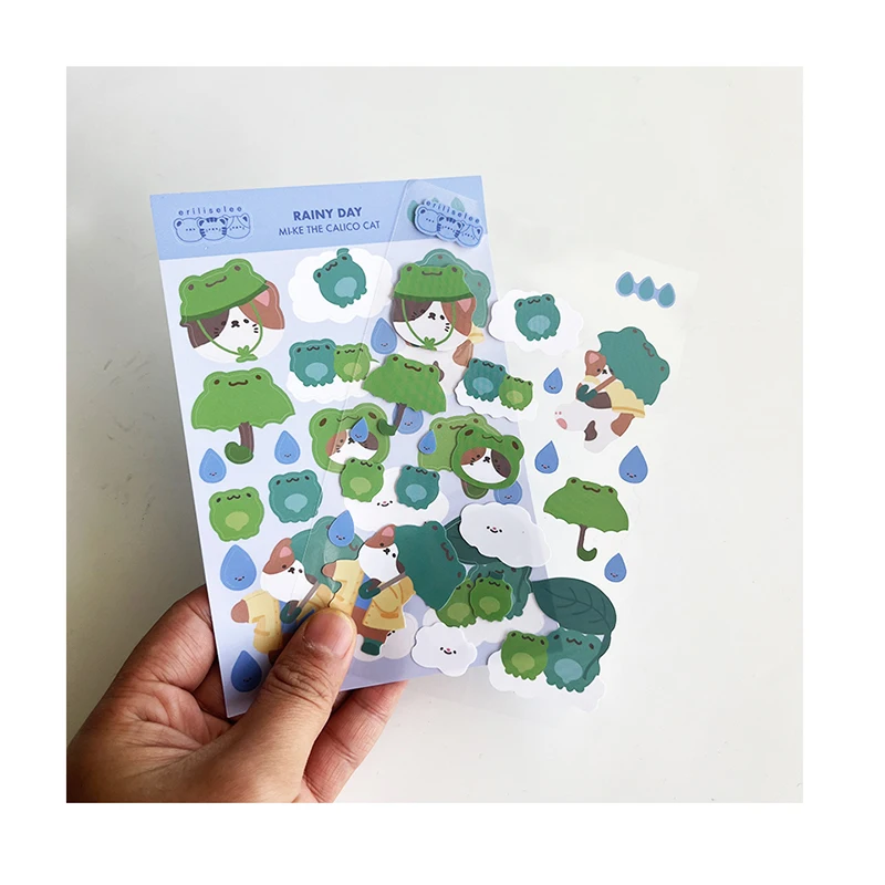 Vinyl Korean Sticker sheet Labels Custom Label on A Roll Sheets Printing Labels with clear background