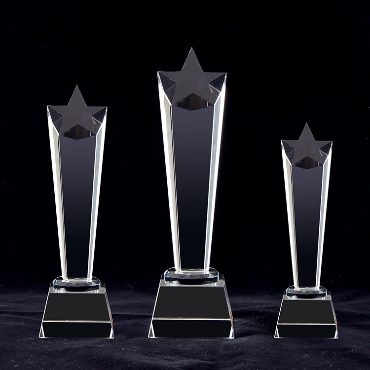 New Arrival unique design Personalized Fine Workmanship Multiple sizes trophy custom crystal