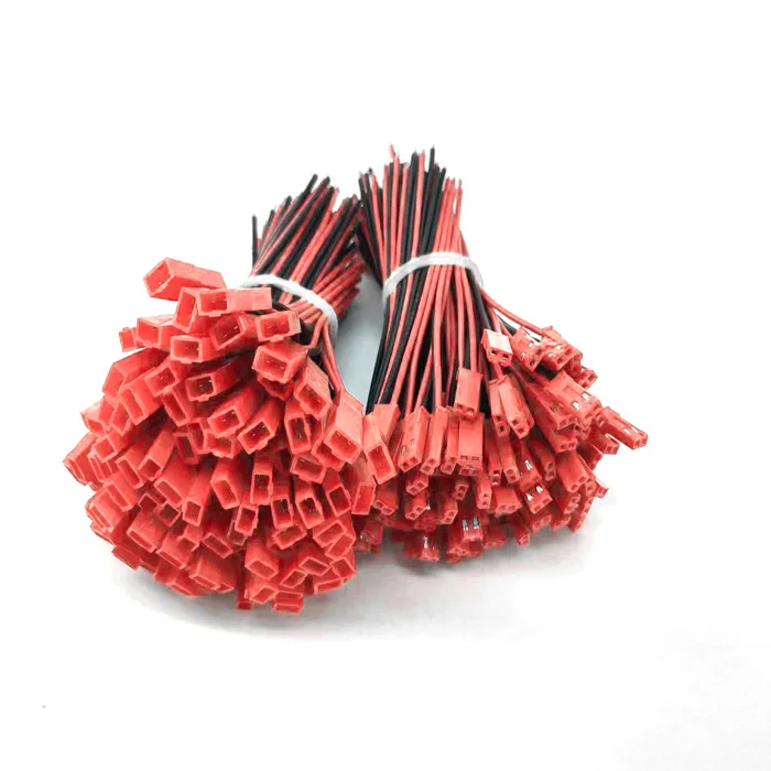 Заводская распродажа, двухсторонний Штекерный 2-контактный красный клеммный кабель Dupont SYP 2,54 мм, светодиодная проводка