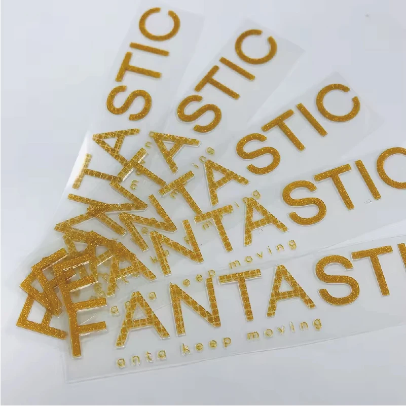 Factory Custom Silk Screen Printing Rubber Brand Logo 3D Printed Tpu Patches Heat Transfer Tpu Logo for Clothes