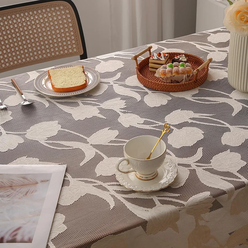 Minimalist tassel tablecloth style home Nordic rectangular lace tablecloth