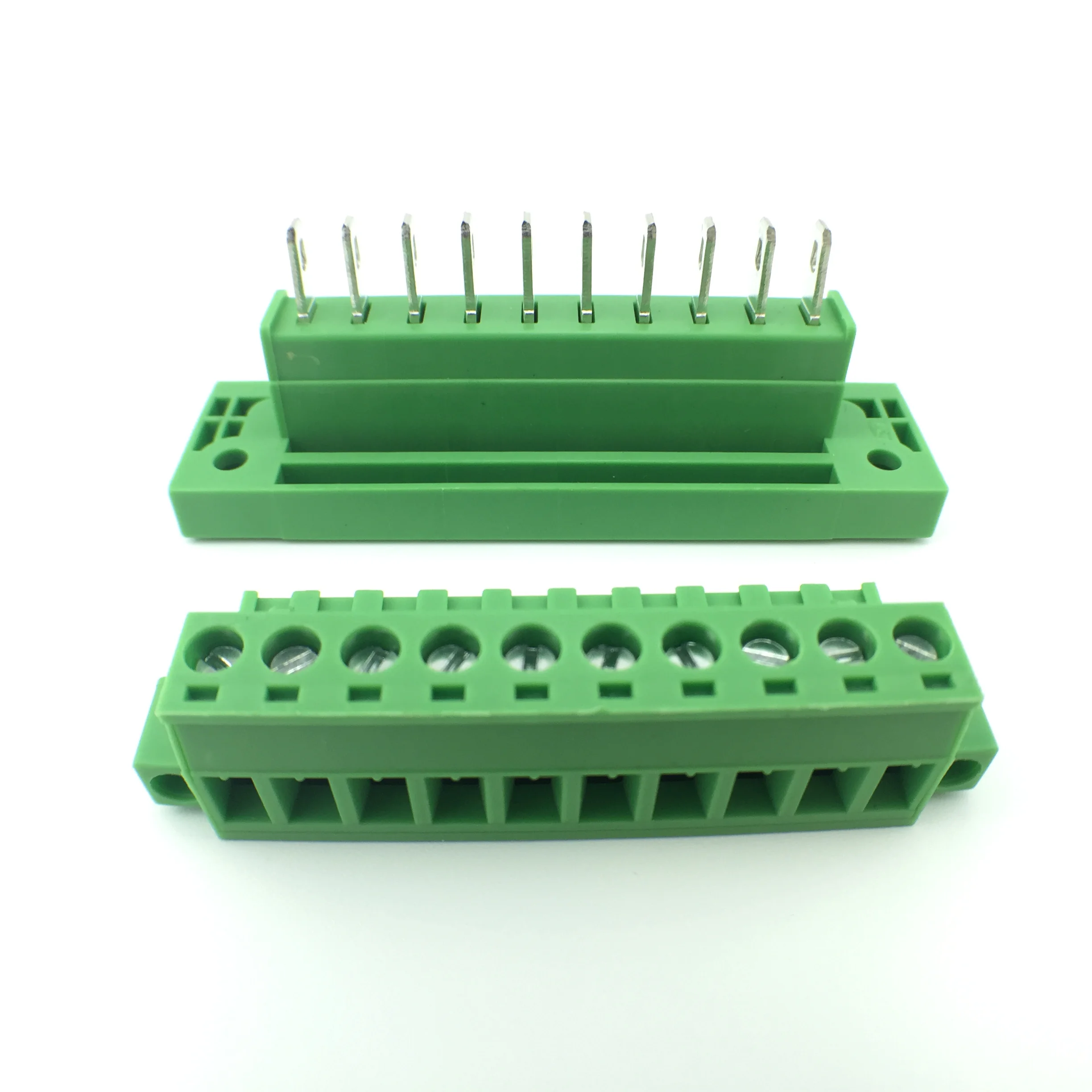 2edgwb2edgkm-5.08mm through wall plug in terminal block with fixed panel PCB welding connector