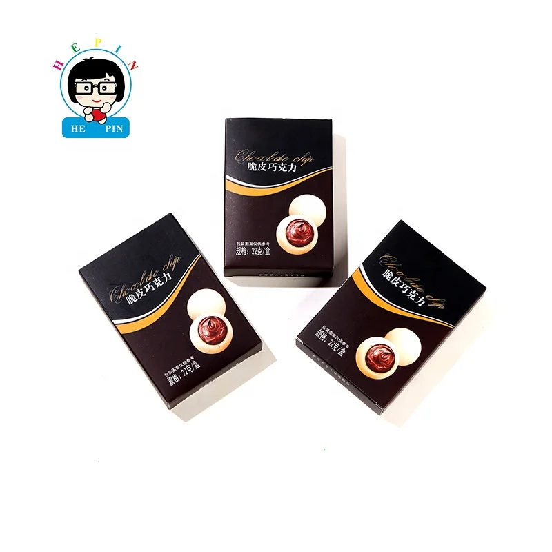 Hot Sell Sweet Crispy White Chocolate Beans Tasty Sandwich Chocolate Candy For Kids