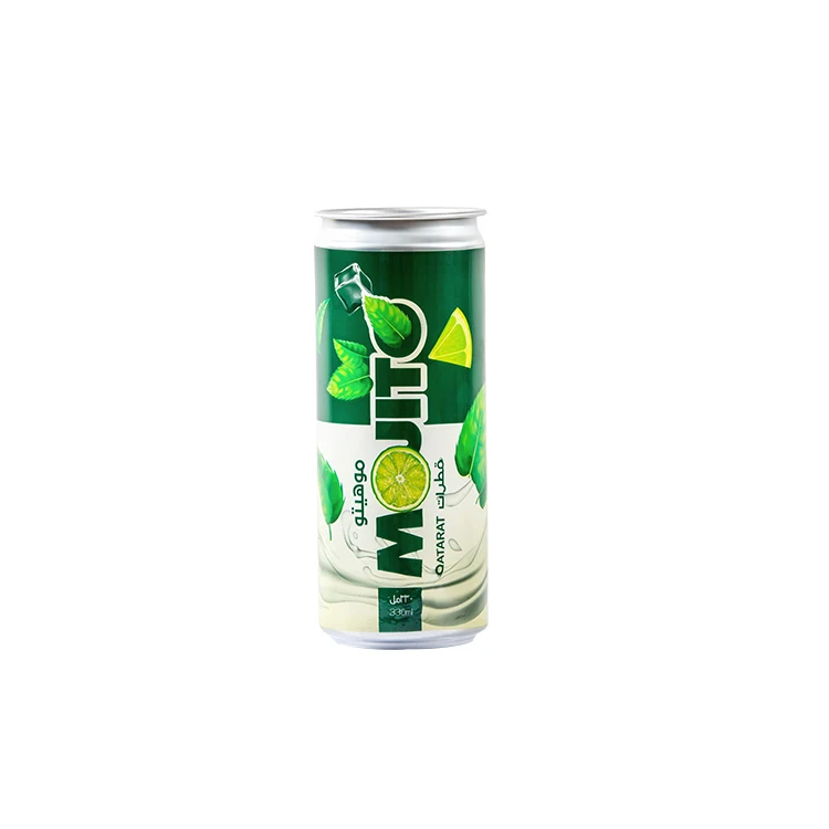 Exploding Taste Fresh Carbonated Softdrinks Lemon Mint Mojito Beverage in Can 330ml