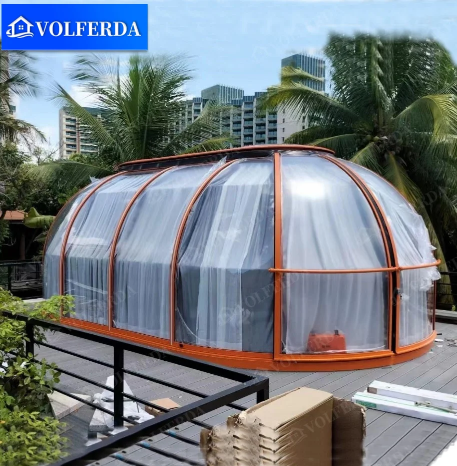 2023 New Design Polycarbonate Transparent Bubble Tent Polycarbonate Star House Clear PC Dome Room