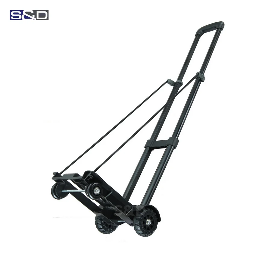 
50kg load four wheels mini compact telescopic folding portable lightweight shopping retractable luggage hand trolley cart truck 