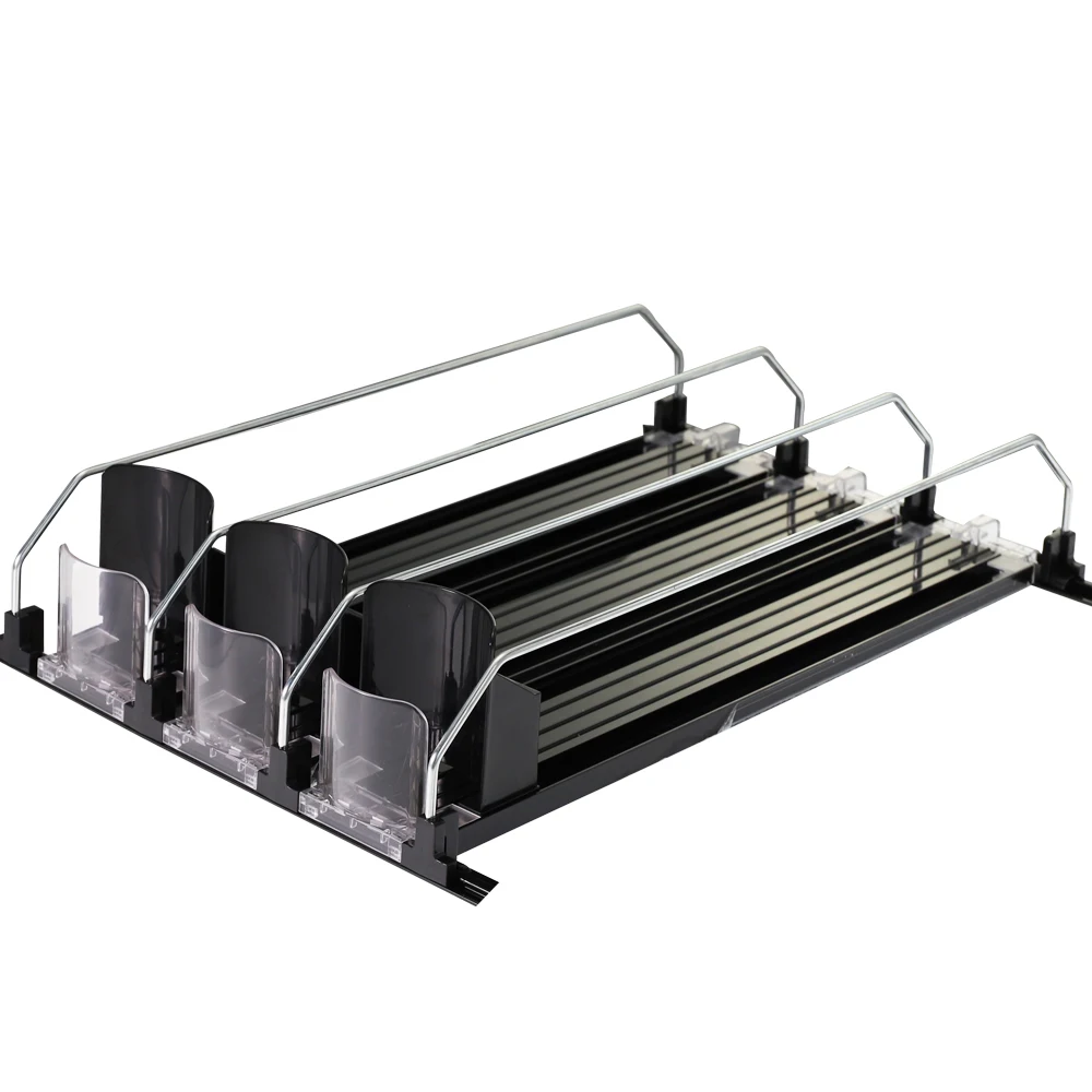 Soda Can Display Beverage Pusher Shelf Pusher System Smart Dispenser Plastic Automatic Spring Loaded Drink Organizer For Fridge