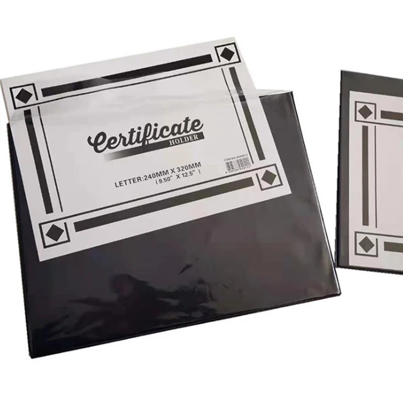 Customized PVC Manila Certificate Holder for Diploma
