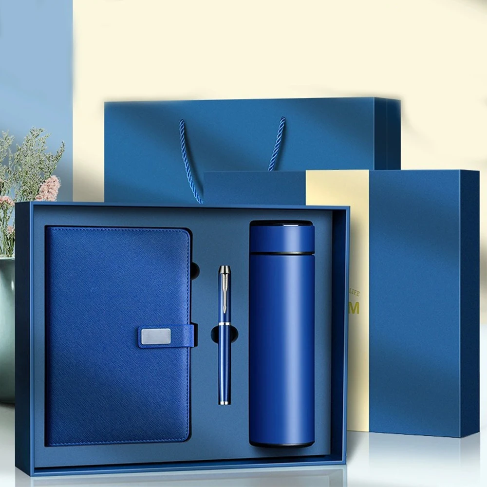 Customized Luxury Executive Gift Set for Business Includes Luxury Vacuum Cup and Notebook for Corporate Promotions