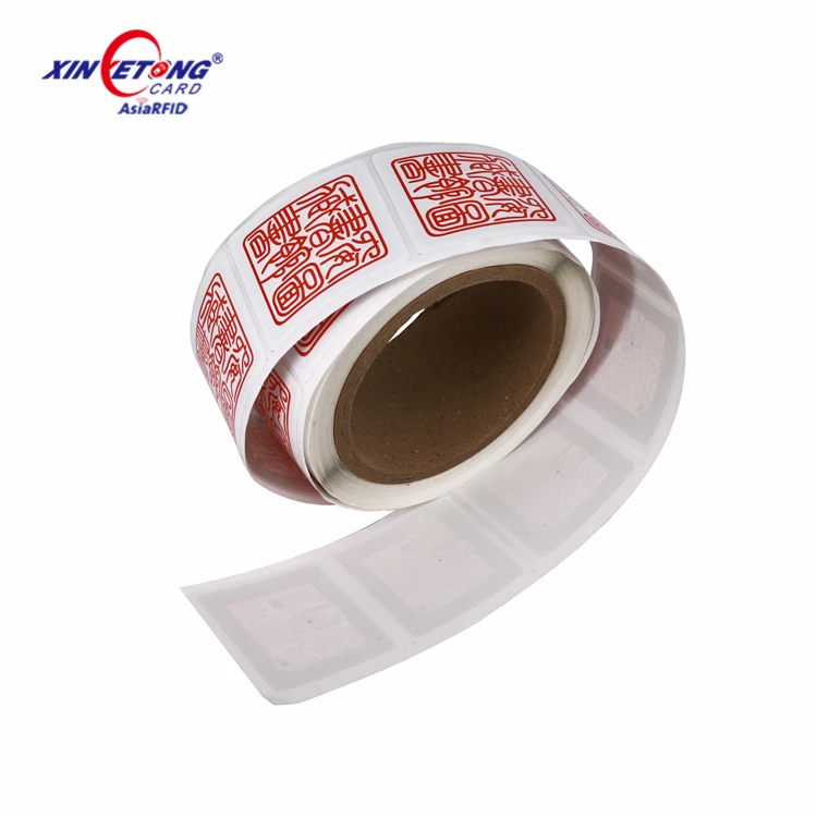 UHF 860-960mhz ISO 18000-6C rfid library book label with changabl QR code in roll package