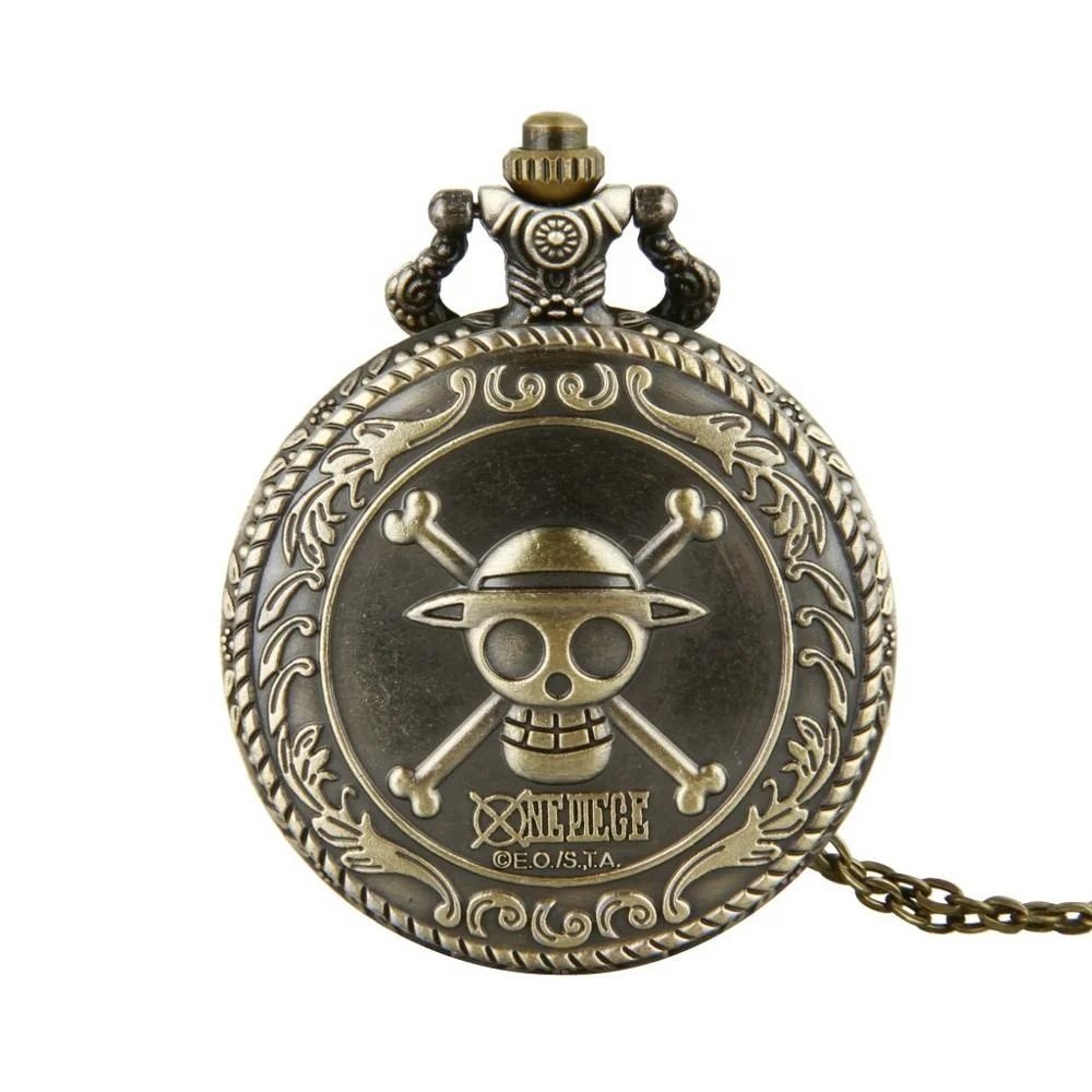  Китай оптовая продажа античная бронза карманные часы Pocketwatch с мультяшным черепом Montre A