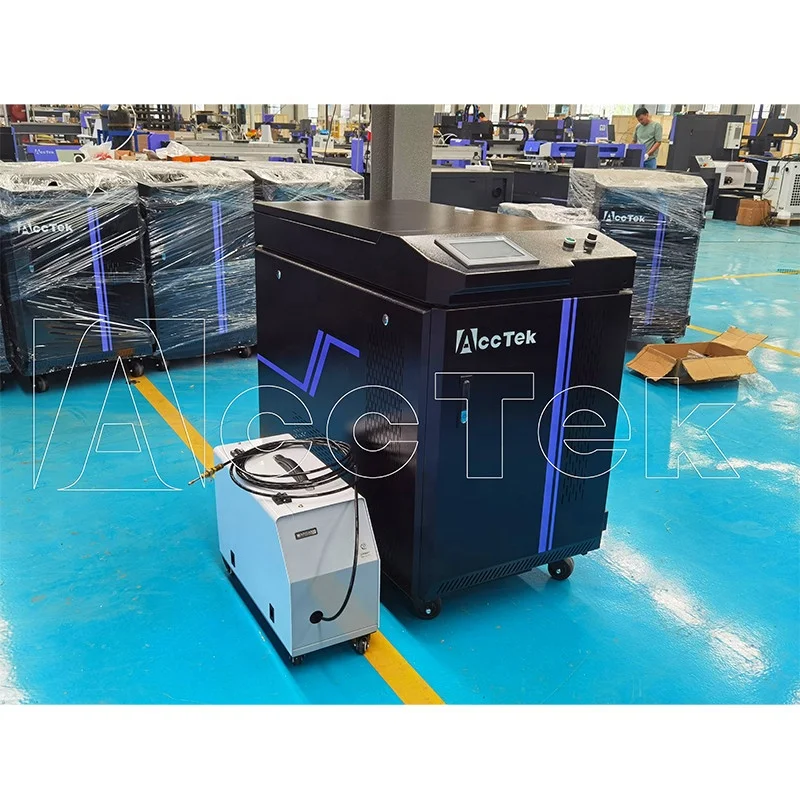 AccTek Laser Cleaner Remove Rust And Paint Oil Plastic Welding Color Pulse Fiber Laser Cleaning Machine 100W 200W Max Jpt