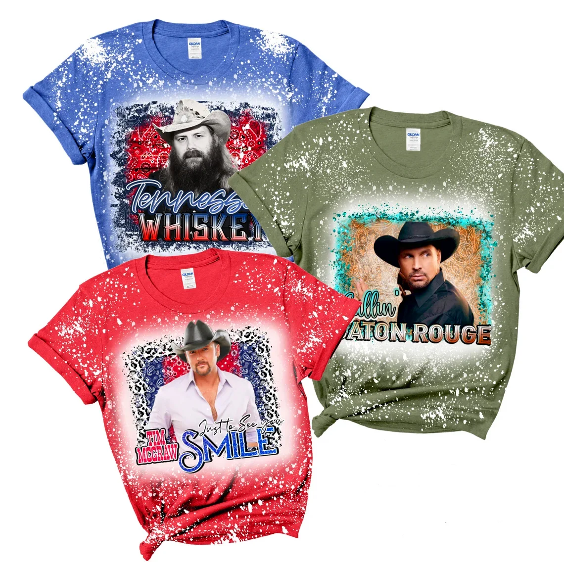 USA Size Women Children Wholesale DIY Patterns Leopard Tie Dye Shirts Polyester Bleached Sublimation T Shirts