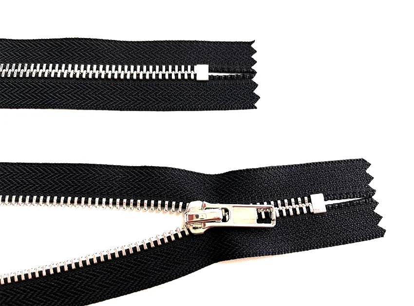 High Quality OEM Nickel Color Auto Lock Slider Closed End 5# Brass Y Teeth Paint Metal Zipper For Jeans