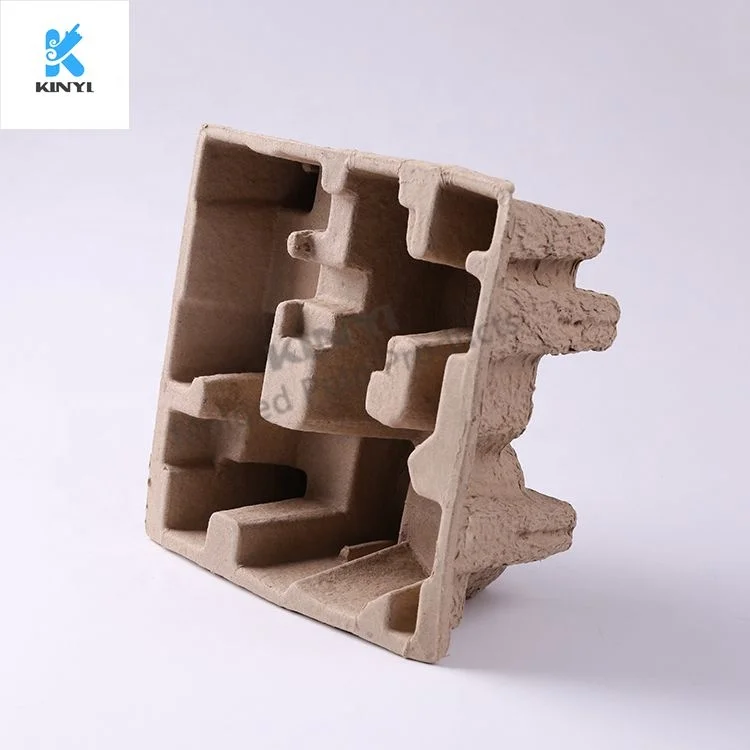 Custom Eco-friendly Molded Fiber Packaging Paper Trays