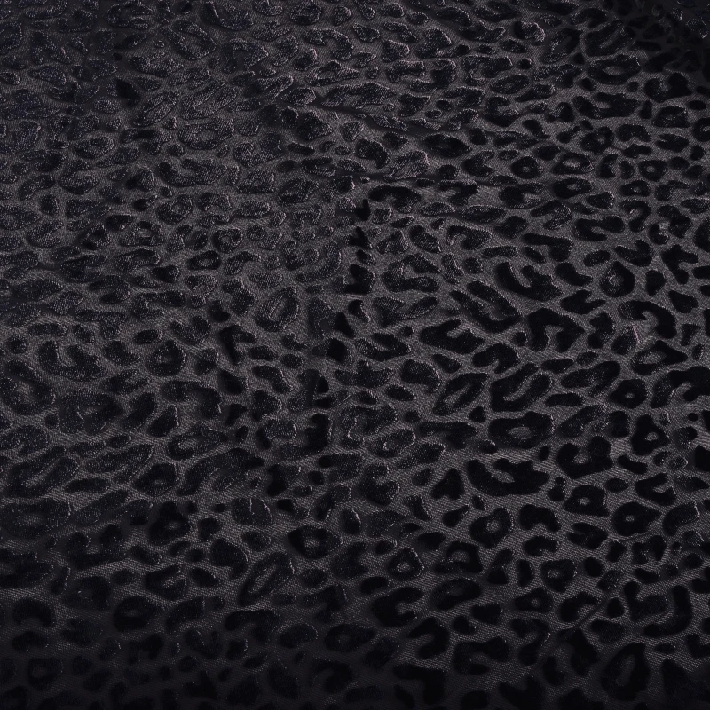 wholesale knitted leopard pattern burnout velvet fabric high elastic fabric for dress