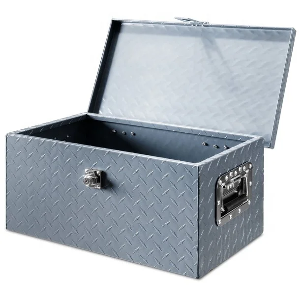 Diamond Plate Aluminum Pickup Truck Tool Box, Customized Metal Storage Tool Box For Trailer