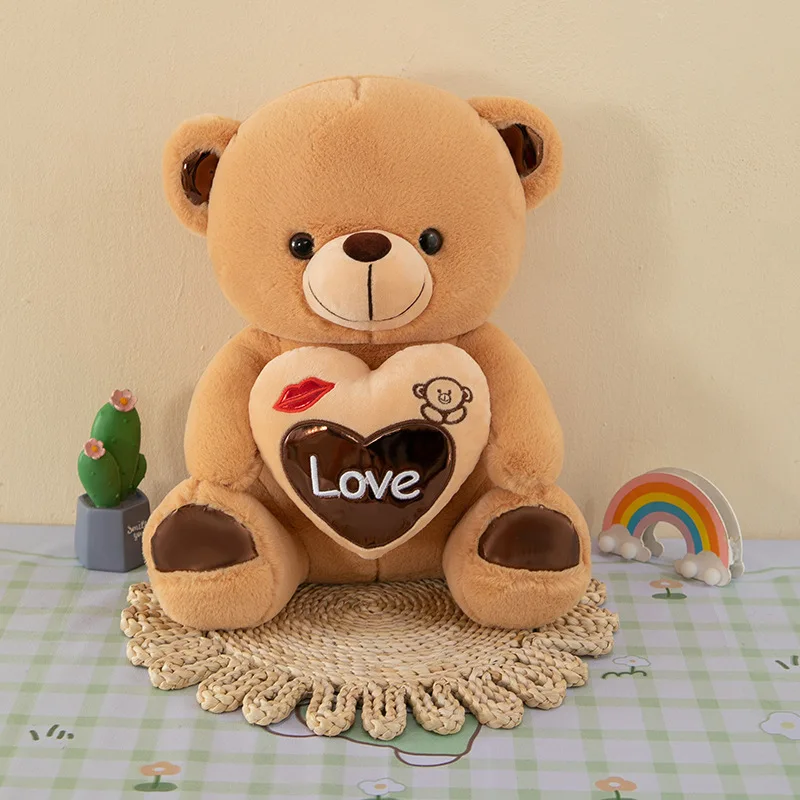 Love Heart Teddy Bear Stuffed Animal Plush Toys Couple Dolls Wedding Decoration Birthday Valentines Gifts