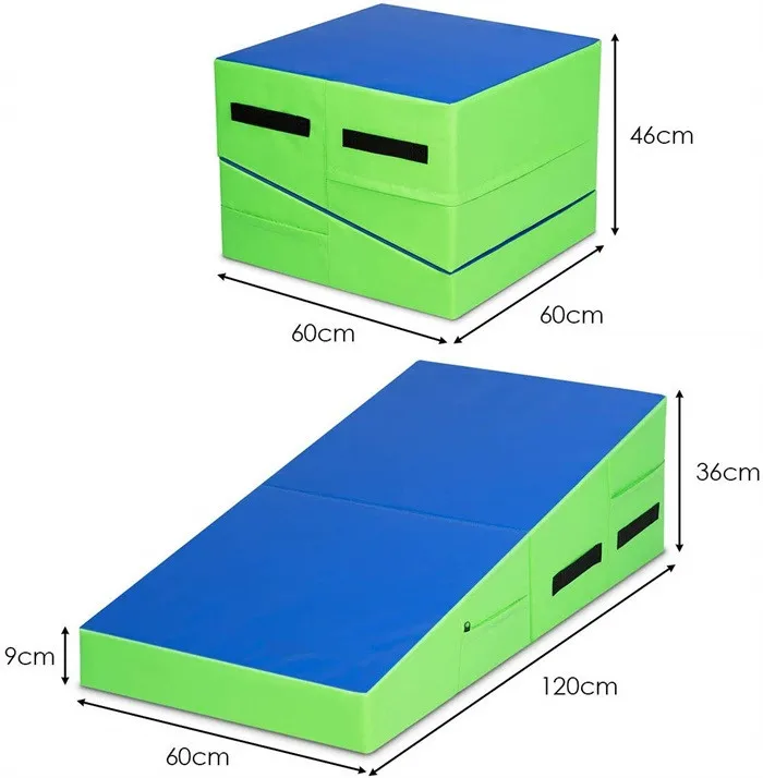 Practice Exercise cheese folding  gym skill Gymnastics Tumbling Wedge Shape ramp Incline Mat