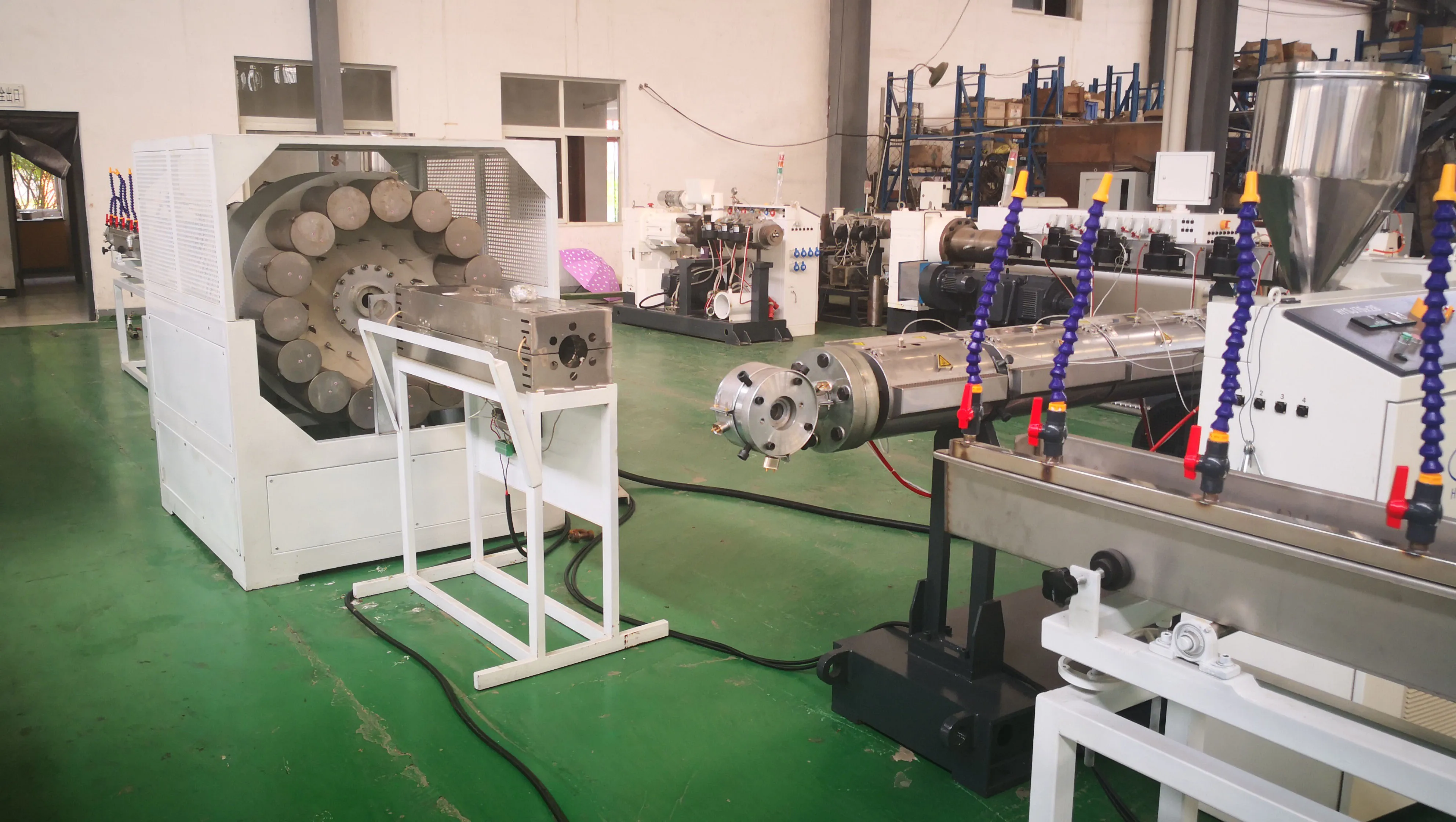 10-38mm 0.5-2inch fiber Braided Manufacturers PVC pipe machine Flexible Ventilation duct Conduit soft PVC Pipe  Production Line