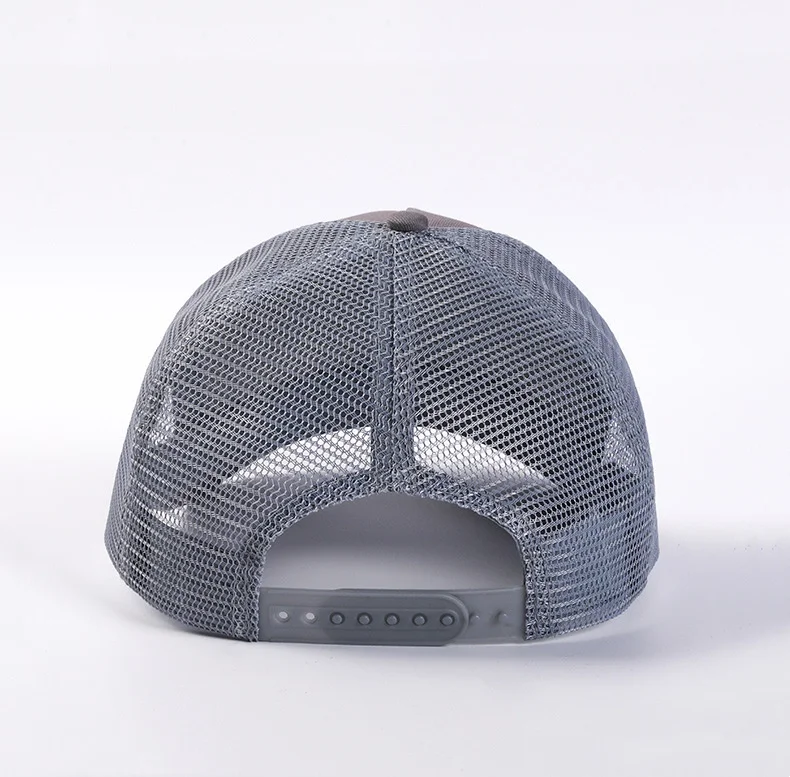 Custom Outdoor Cotton Baseball Cap Baseball Hat with Mesh Design Solid Color Sports Cap Print Logo Trucker Hat