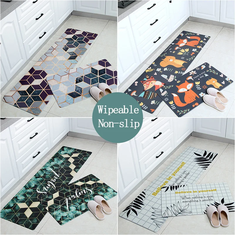 
China Non Slip Rectangle Customized Comfort Modern Decorative Cutting Anti Fatigue Drying Foot Chef PVC Kitchen Table Floor Mat 