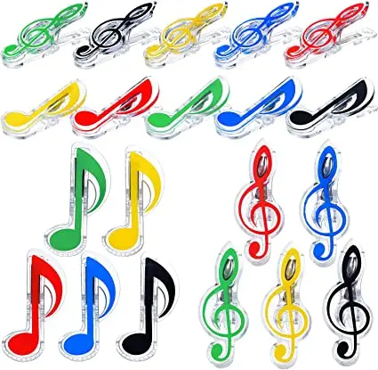 Music Notes Paper Clips Plastic Music Book Clip Music Sheet Clips