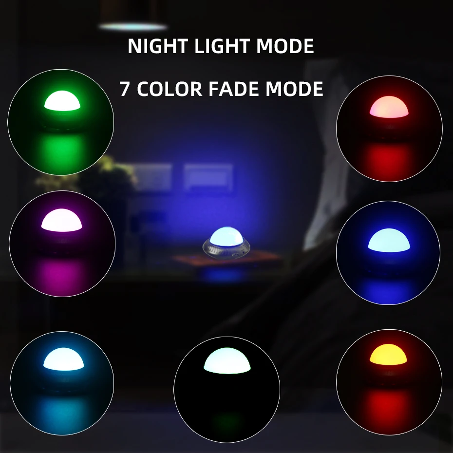 ALIEN Portable Rechargeable RGB Mini Disco Ball Night Light 2IN1 Effect Sound Activated Party Wedding Holiday Car DJ Show Lamp