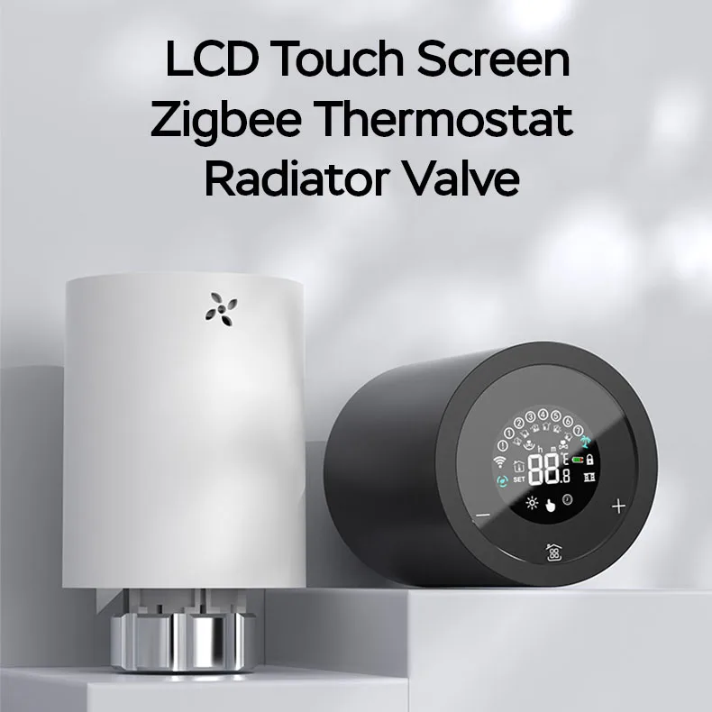 Zigbee 3.0 Wireless Smart Underfloor Thermostat Radiator Valve 5+1+1-Day Programming Modern ABS PC Parts Floor Apartments