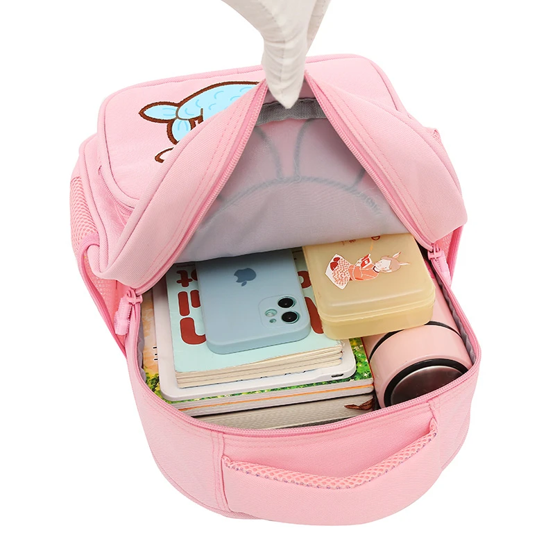 Hot Sale Kids Backpack Cartoon Dinosaur Print Pattern Cute Sky Blue School Bags For Girls Boys