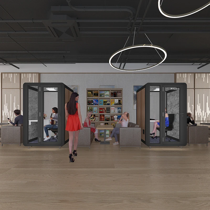 Home Modern Acoustic Office Pod Mobile Soundproof Booth Outdoor Hotel School Hospital Villa Warehouse Mall Available