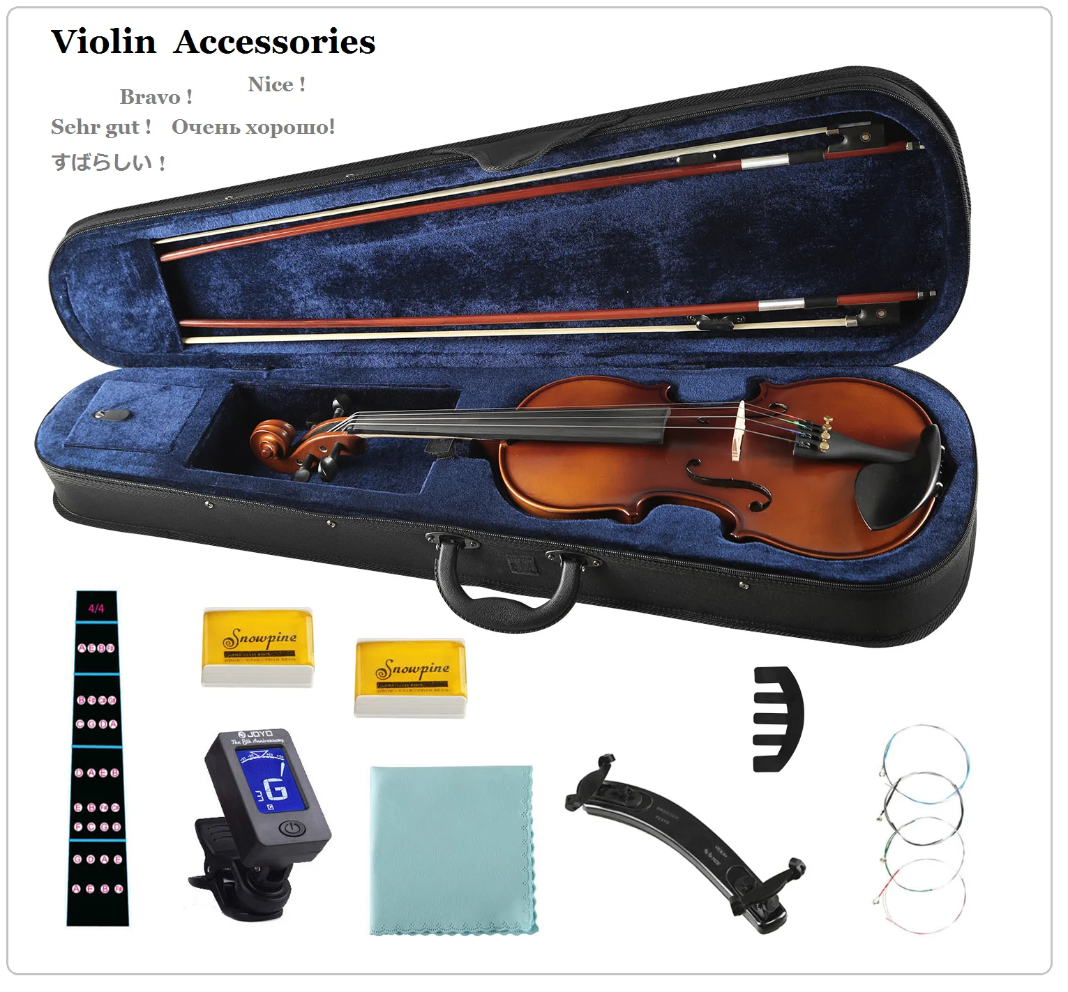 4/4 solid spruce violines matte student violin outfit made in china wholesale