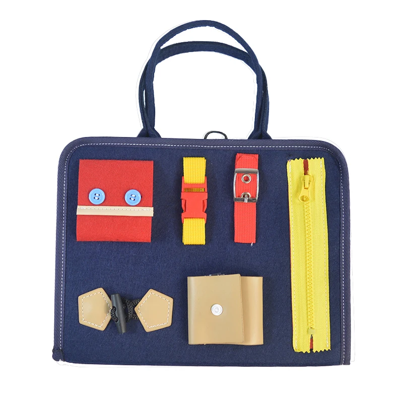 Activity Toy Board For Early Learning Life Skills Toddlers Busy Board With Zippers Buttons Buckles