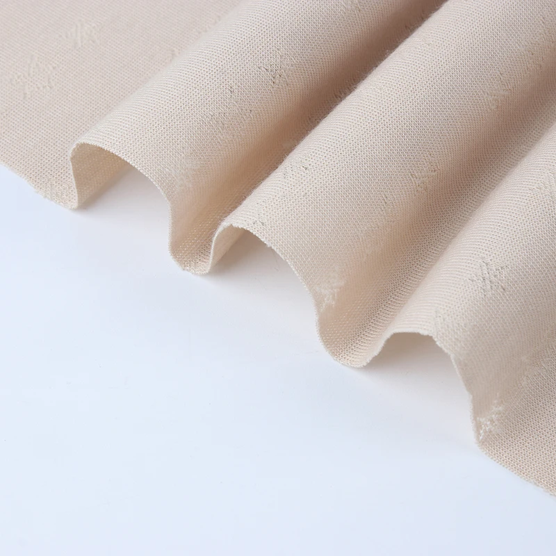 40S 150GSM Jacquard Stretch 40% Modal 37% Cotton 23% Spandex Fabric For Clothing Summer T-Shirt