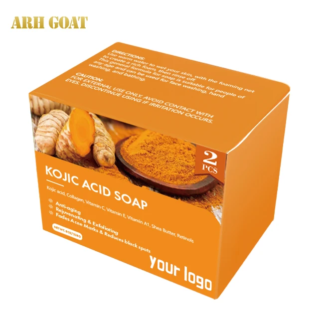 Create Your Own Kojic Acid Soap Brand with Factory Price and High Quality Turmeric Bar Handmade Soap with Organic Formula