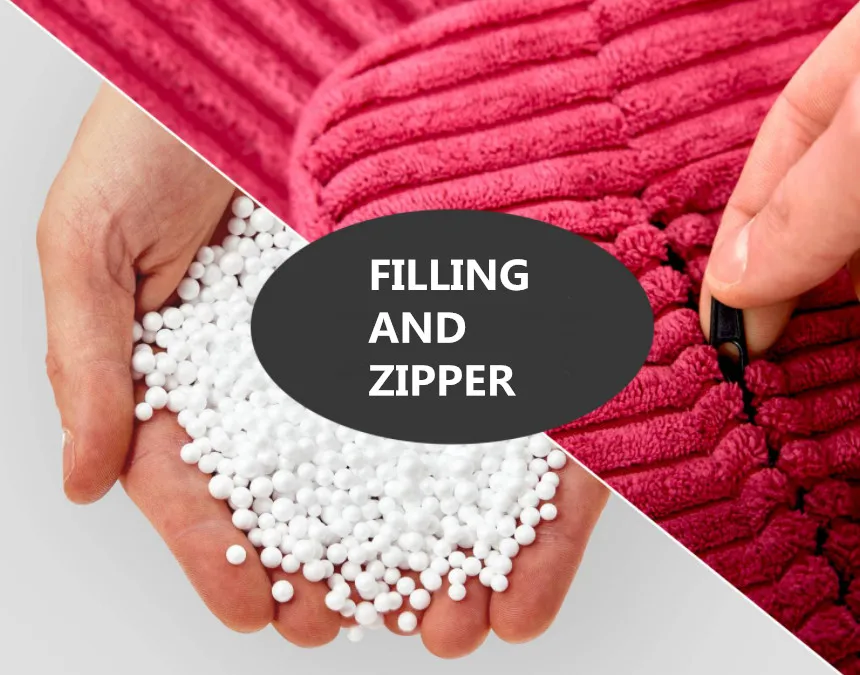 Comfortable  FAT Sitzsack  Large Big Bean Bag Chair Soft Corduroy XXL Cushion Bean Bag Huge Beanbag Sofas for House Decoration