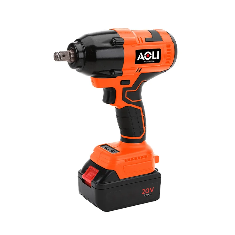 21V High Torque Cordless Wrench Rechargeable Lithium Brushless Electric Impact Power Wrench Industrial Grade Battery Powered