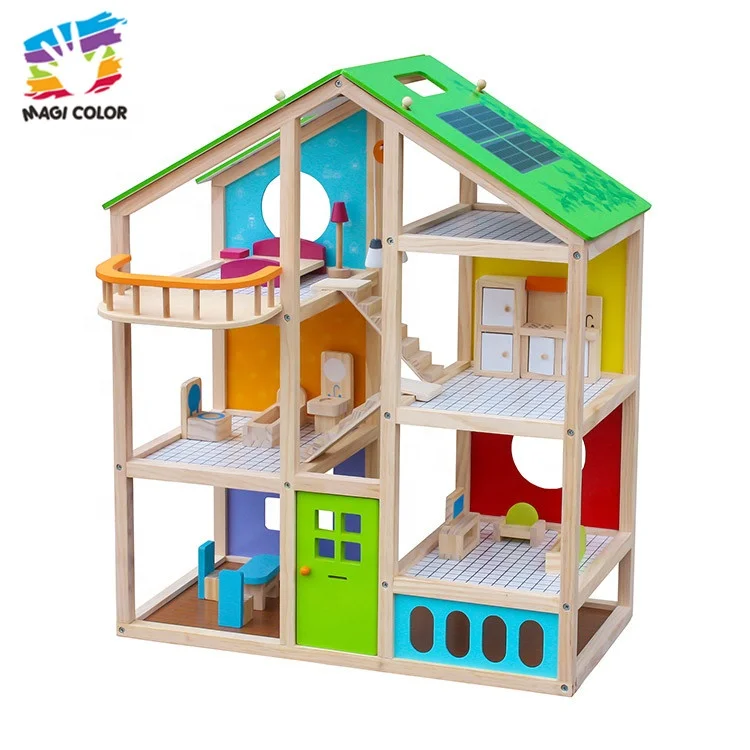 OEM ODM small wooden dolls house furniture for kids W06A281