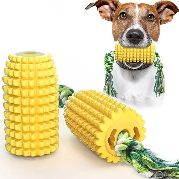 Wholesale Corn shape Dog Chew Toothbrush Teeth Cleaning Toys Puppy Brushing Stick Dental Oral Care for Pet