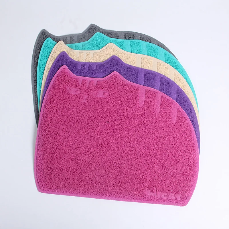 
Direct deal Paw Shape Pet Dog Puppy Bowl Placemat PVC Cat Litter Box Mat 