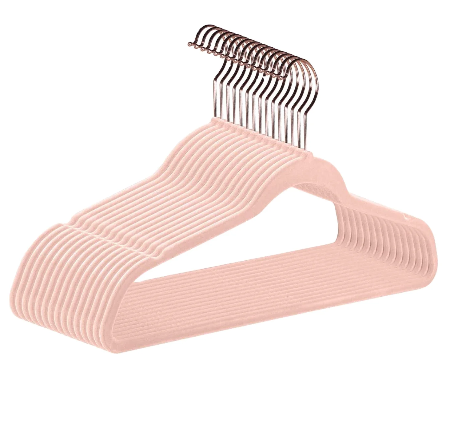Velvet non slip clothes pink hanger dress closet hangers 360 swivel space saving suit hanger