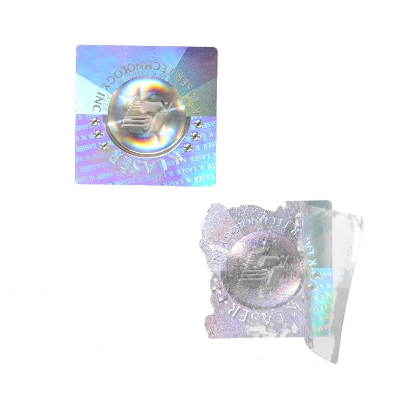 Digital Printing Custom Hologram Warranty Security Seal Removed Tamper Evident VOID Holographic Laser Stickers Label