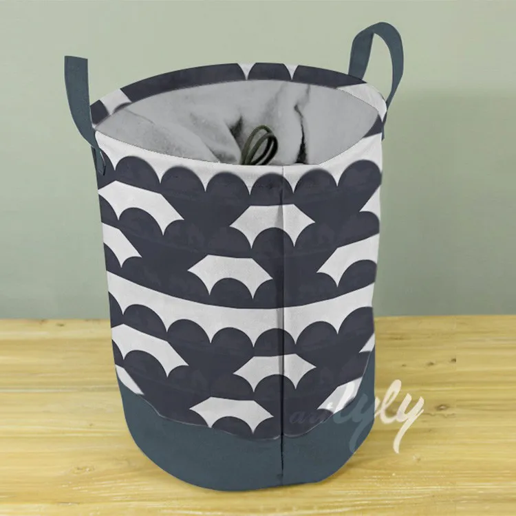 Factory Supply Folding Canvas Handmade Laundry Hampers Fabric Large Storage Hanging Basket